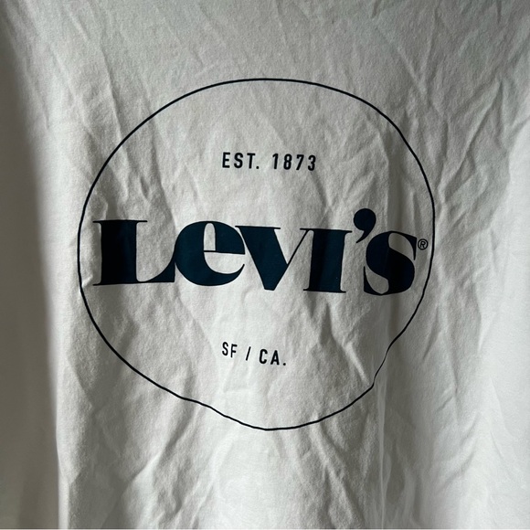Levi’s GRAPHIC VARSITY T-SHIRT in white and blue women’s size 3XL - Picture 4 of 10